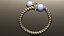 Bypass Ring with Pearls and Diamonds