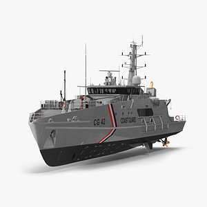 3D model TTS Scarborough CG42 Coast Guard Rigged for Cinema 4D