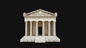Classical Temple Model Design 6 - 3D Print Model 3D model