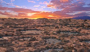 desert landscape rock 3D model