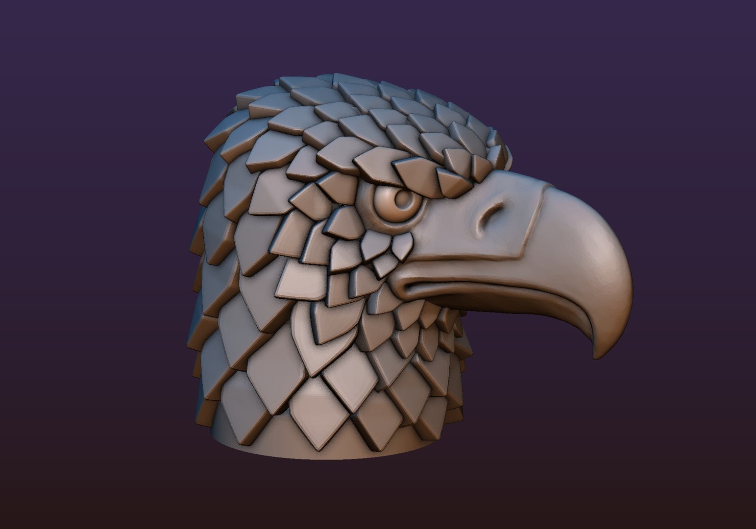 3D Eagle head stylized Print https://p.turbosquid.com/ts-thumb/xI/j7Uhqt/OX/7/jpg/1648531018/1920x1080/fit_q87/7b4a454f1311a3098f8a59188b1ae92225a89c52/7.jpg