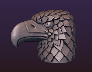 3D Eagle head stylized Print