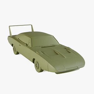 3D Dodge Charger Daytona 1969 model