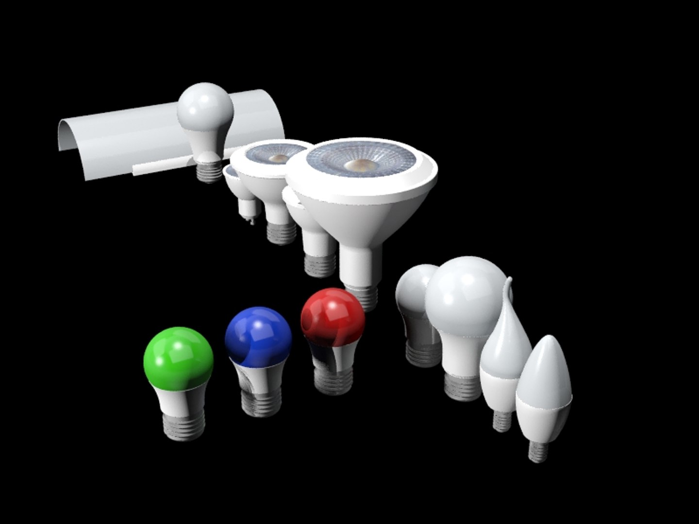 Led lamps 3D model - TurboSquid 1194471