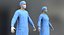 rigged surgeons characters 3D