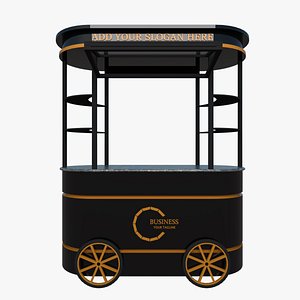 3D model Push Cart on Wheels