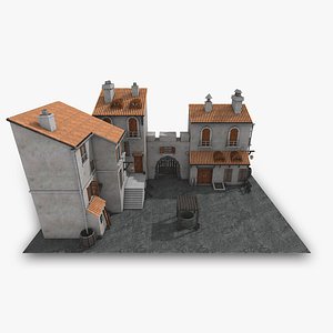 Minecraft Medieval Building Pack 3D Model $10 - .blend .obj .fbx