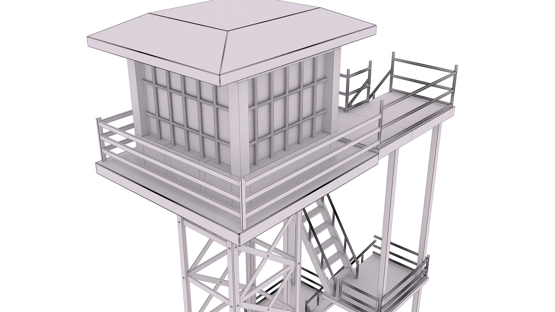 watching-tower-3d-model-turbosquid-2105556