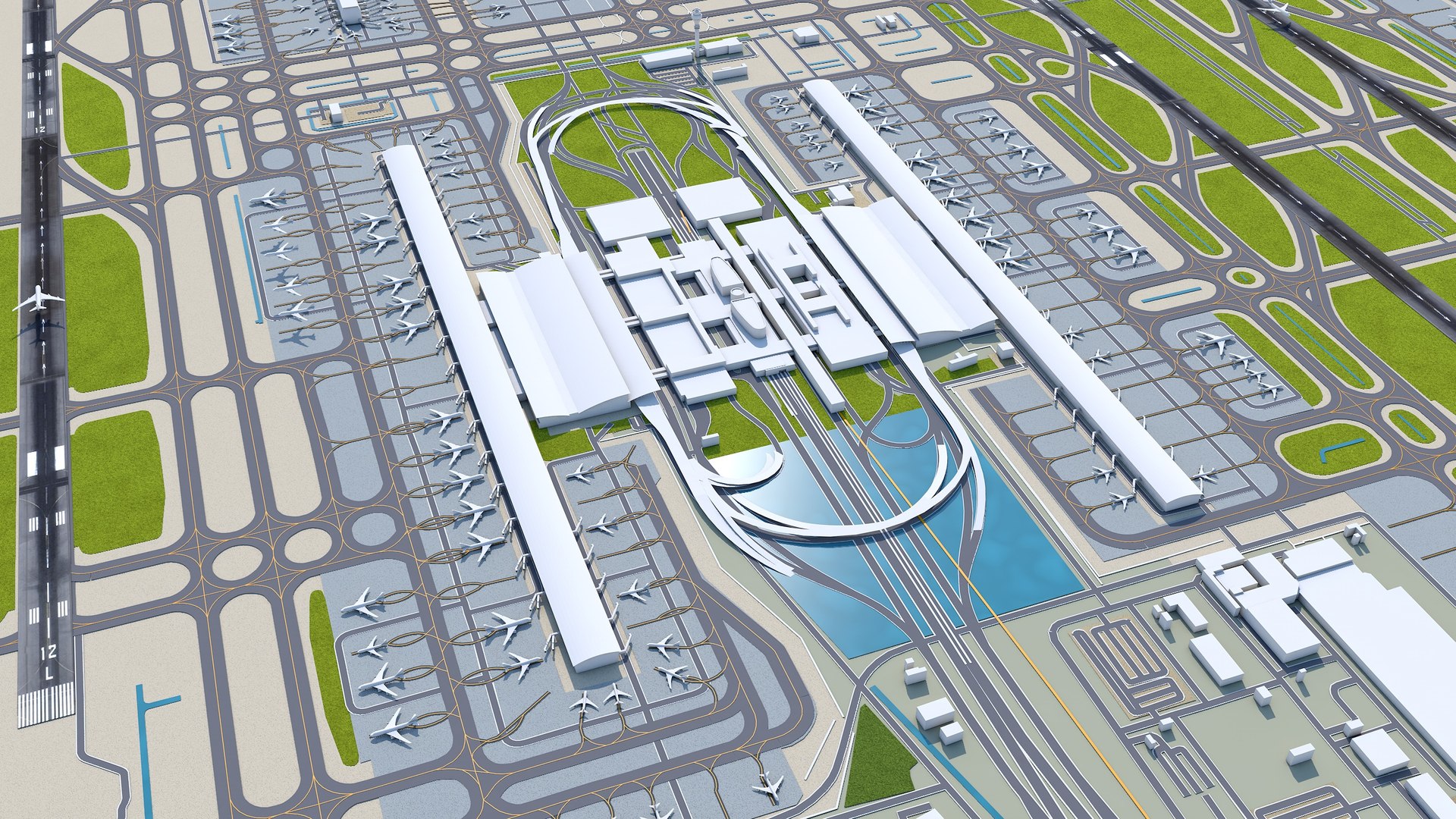 3D Shanghai Pudong International Airport TurboSquid 2016206   6 