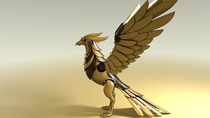 3d mechanical phoenix model