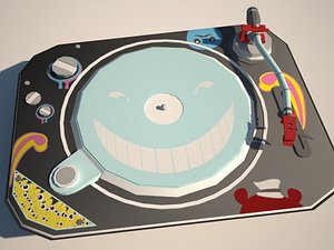 dj turntable 3d model