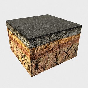 3D section soil asphalt