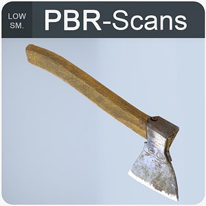 3D model hatchet smoothing pbr