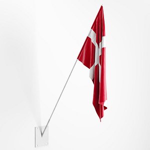 Flag with wall mount