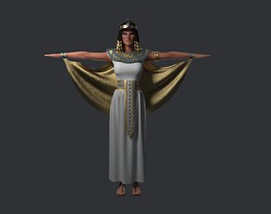 3D cleopatra woman historical