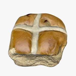 3D hot cross bun