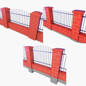 Masonry Brick Fences v4