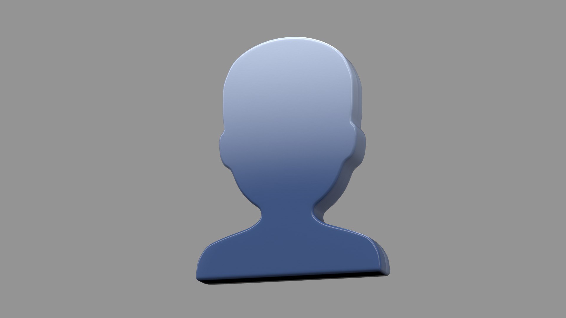 3D Bust In Silhouette Emoji TurboSquid 1959375