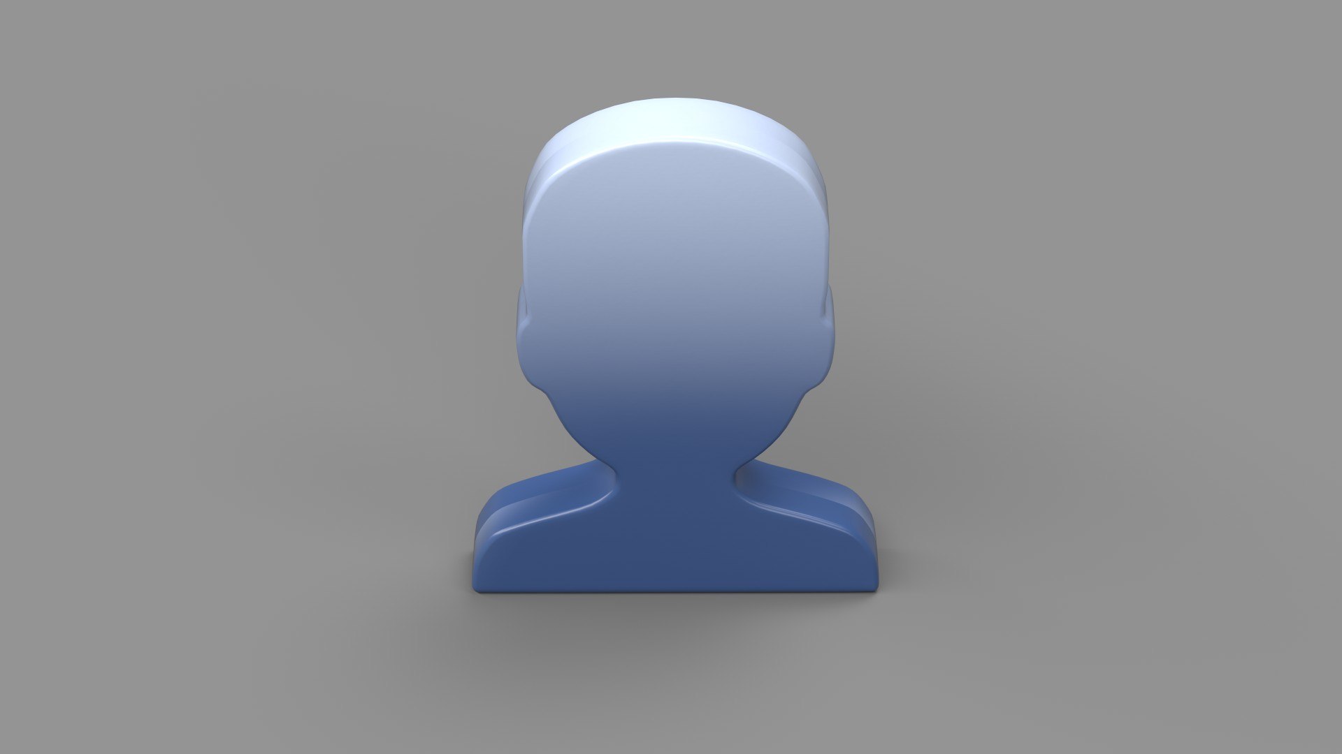 3D Bust In Silhouette Emoji TurboSquid 1959375