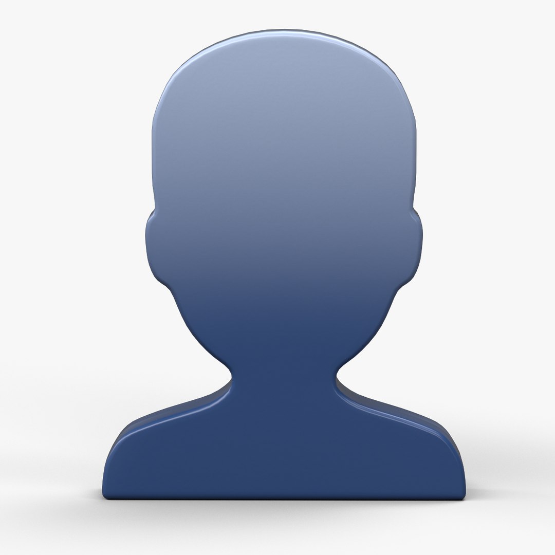 3D Bust in Silhouette emoji TurboSquid 1959375