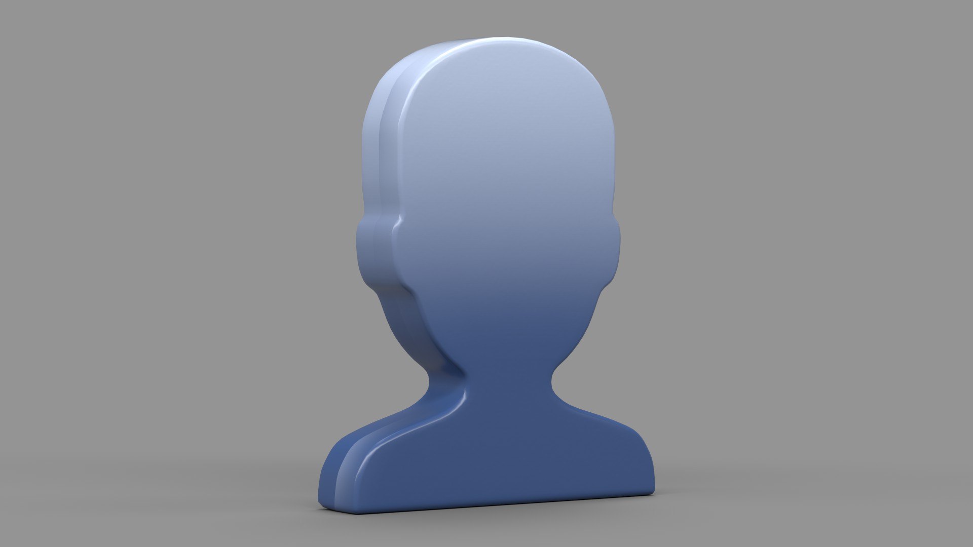 3D Bust In Silhouette Emoji TurboSquid 1959375