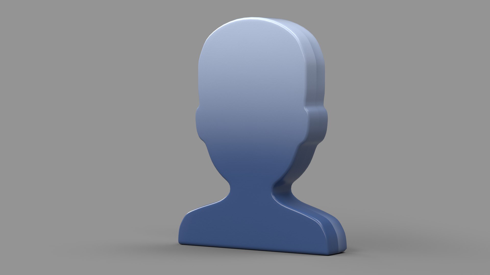 3D Bust In Silhouette Emoji TurboSquid 1959375
