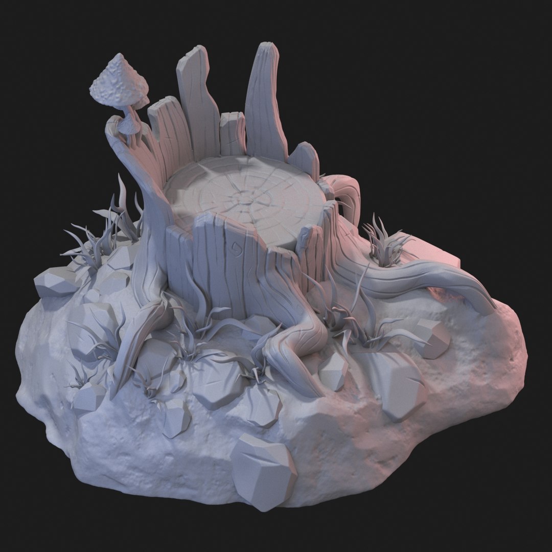 fantasy stump 3D https://p.turbosquid.com/ts-thumb/xJ/C30Xi3/JqflbDoI/10004/jpg/1567507212/1920x1080/fit_q87/db9655840dcfd0130c6e53e7d228285a07ee2e8d/10004.jpg