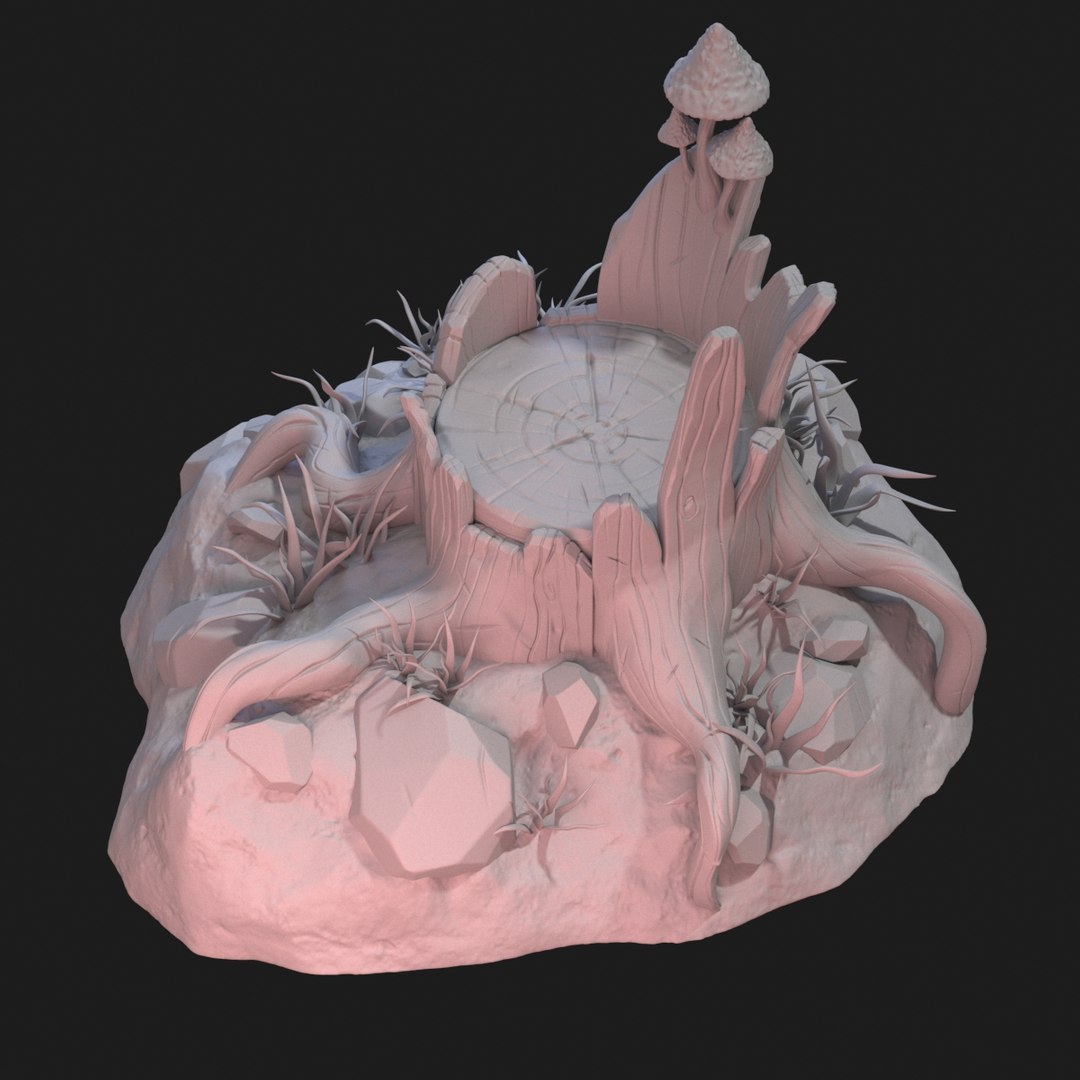 fantasy stump 3D https://p.turbosquid.com/ts-thumb/xJ/C30Xi3/ZhmZIIAB/10001/jpg/1567507211/1920x1080/fit_q87/7a730574c1794dee7c97a6b4bb4d8e1cf7efd199/10001.jpg