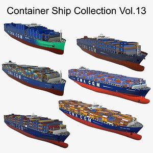 3D Container Ship Collection Volume 13
