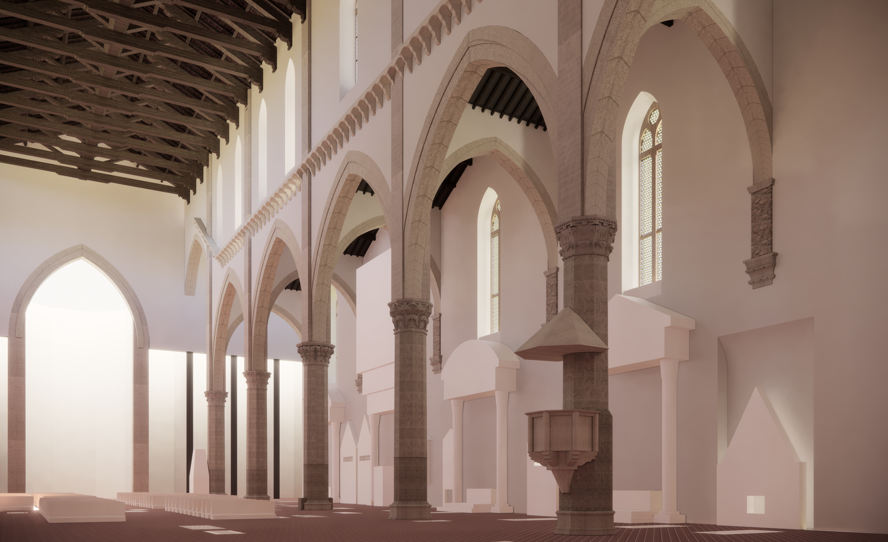 modelo 3d Iglesia de Santa Croce Revit HBIM-4 últimos tramos ...