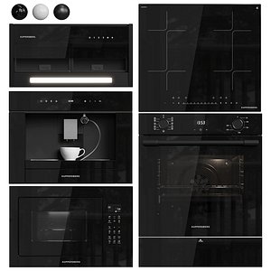 3D model Kuppersberg kitchen appliances optimized