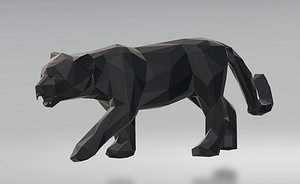 3D black panther model
