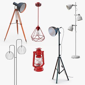 Modern Lamps Collection 5 3D