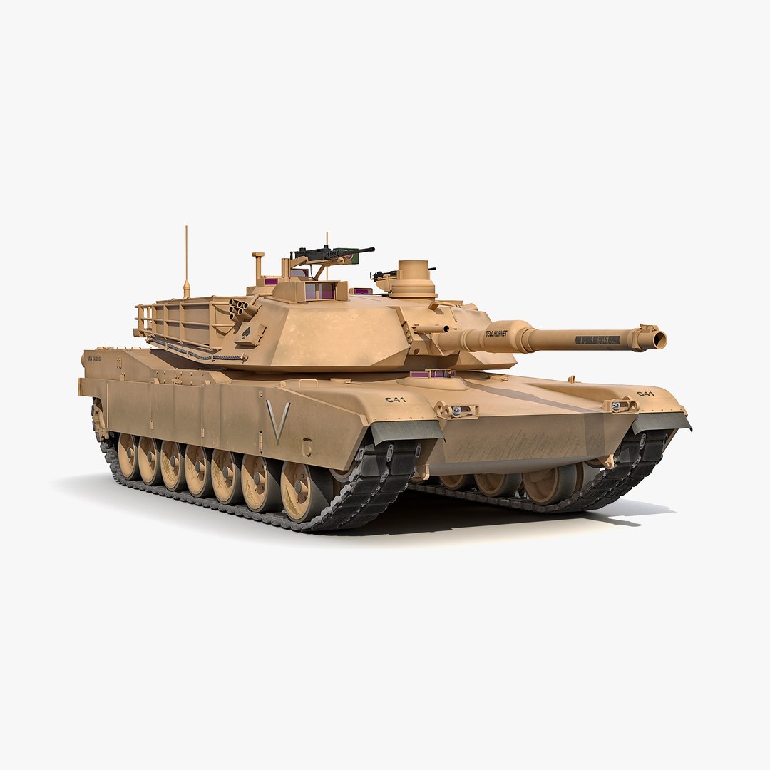 M1 Abrams 2 Rigged 3D Model 3D model preview