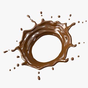 Chocolate Splash Circle 3D model