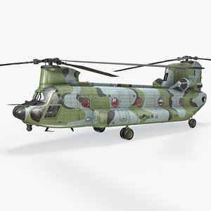 CH-47 Chinook Korean Army Static 3D model