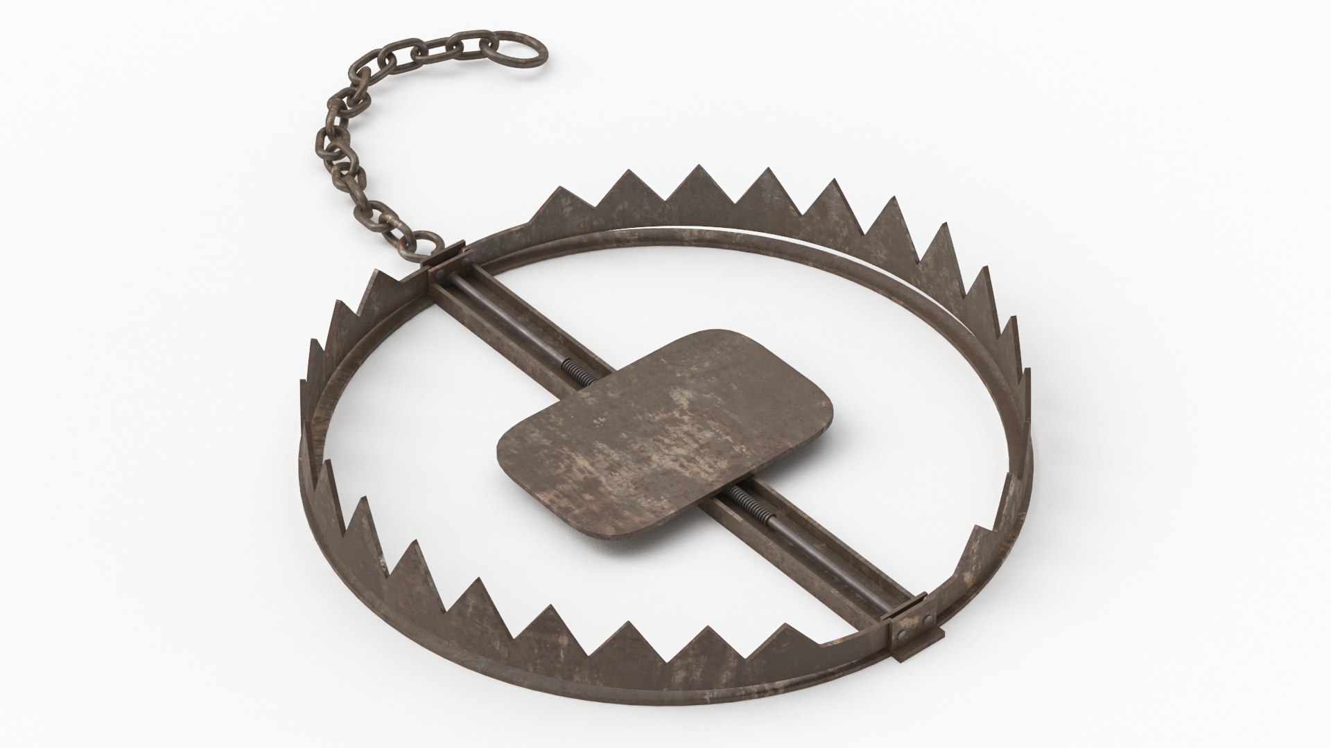 Bear Trap 02 3D model https://p.turbosquid.com/ts-thumb/xJ/YKi8yE/gz/beartrap022/jpg/1701706975/1920x1080/fit_q87/bfff365599dc52b8bb4d7181d79da5688311bf90/beartrap022.jpg