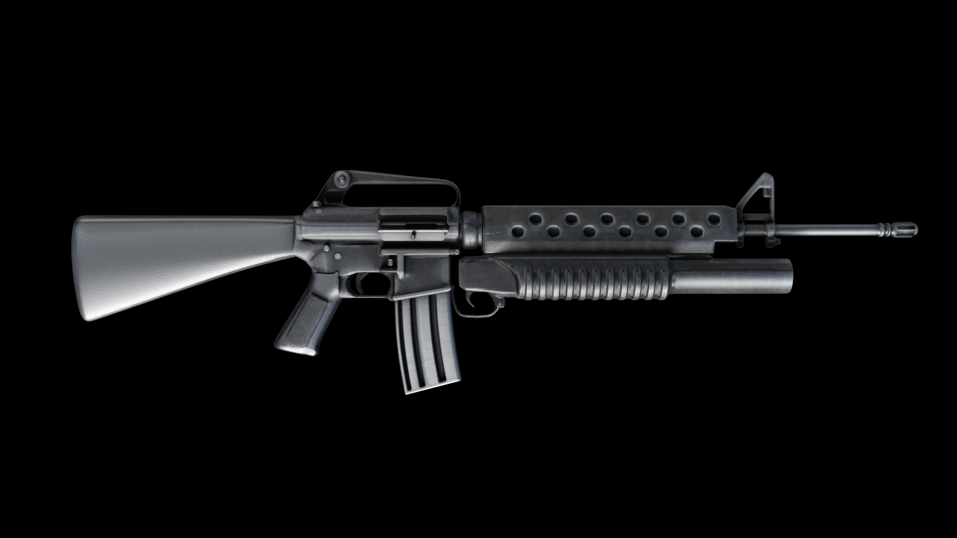 m16 rifle with grenade launcher