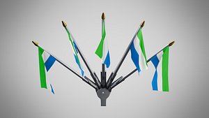 Wall Mount Flags 5 Of Sierra Leone