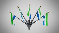 Wall Mount Flags 5 Of Sierra Leone