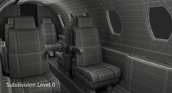 3D model business jet interior - TurboSquid 1258123