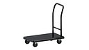 Flat Bed Self Assembly Black Platform Trolley