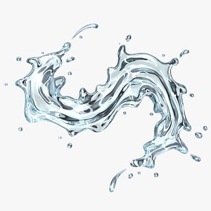 Water Curve Splash 3D model
