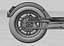 Modelo 3D de uma scooter elétrica