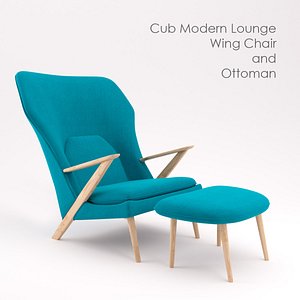 free max model chair ottoman
