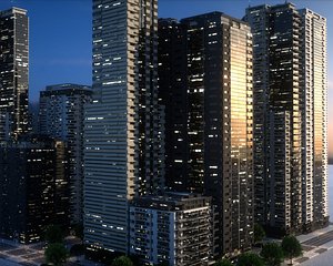 3D City Block Type B37 model