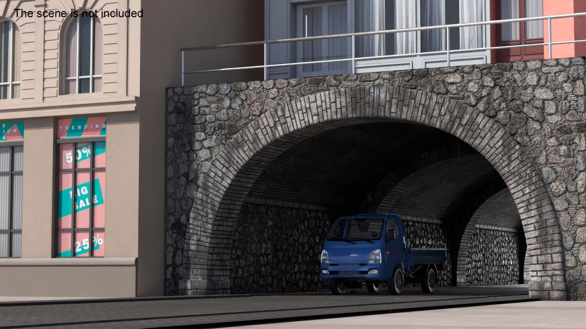 Town Road Stone Tunnel Model - TurboSquid 2284138
