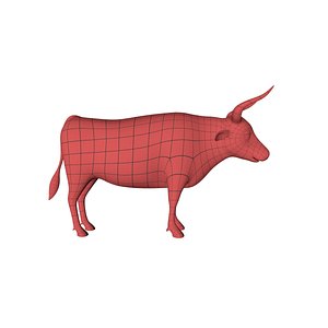 3d base mesh cartoon bull