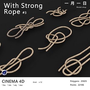 3D model Strong Rope Knot 3