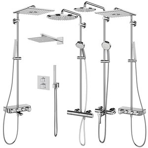 3D shower systems grohe set model